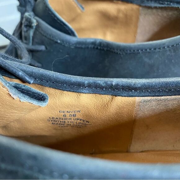 Lauren Ralph Lauren Black Denver Leather Wedge Ankle Boots - Picture 6 of 7